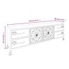 vidaXL TV Cabinet Silver 110x30x40 cm Iron