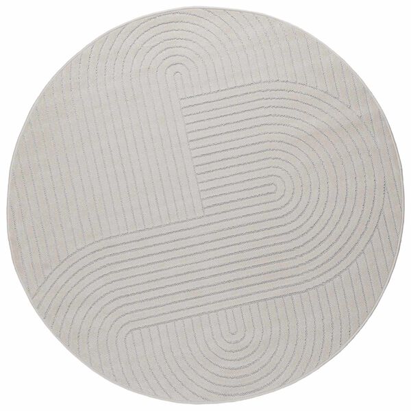 vidaXL Area Rugs Round Cream &Oslash; 200 CM