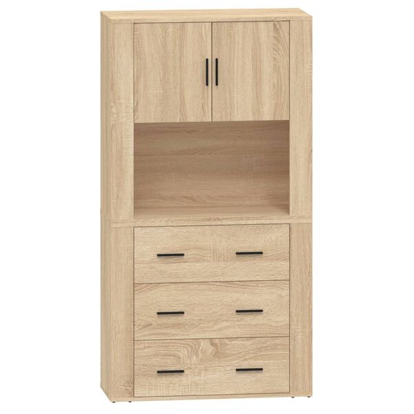 vidaXL Highboard Sonoma Oak Engineered Wood