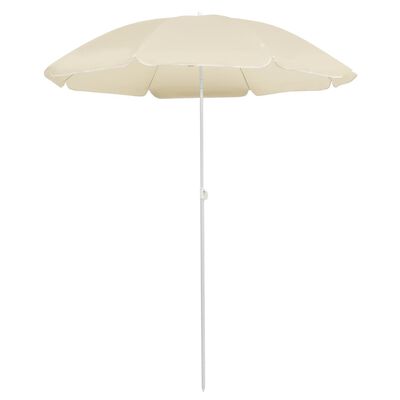 vidaXL Outdoor Parasol with Steel Pole Sand 180 cm