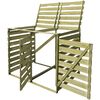 vidaXL Double Wheelie Bin Shed 240 L Impregnated Wood