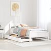 vidaXL Bed Frame without Mattress White 100x200 cm Solid Wood Pine