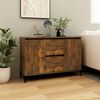 vidaXL Sideboard Smoked Oak 102x35x70 cm Engineered Wood
