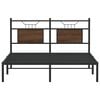 vidaXL Bed Frame without Mattress Brown Oak 137x190 cm Engineered Wood
