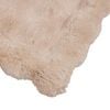 vidaXL Faux Rabbit Fur Blanket Olite Beige 240 x 270 cm Polyester
