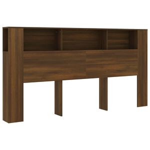 vidaXL Headboard Cabinet Brown Oak 140x18.5x104.5 cm