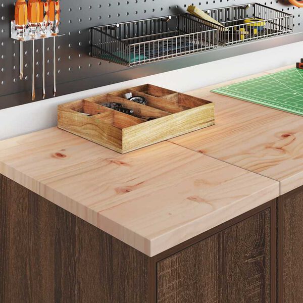 vidaXL Garage Storage Cabinet Brown Oak 30x51x85 cm Solid Wood Pine