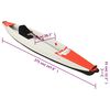vidaXL Inflatable Kayak Red 375x72x31 cm Polyester
