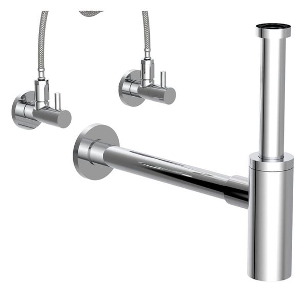 SCHÜTTE Designer Basin Bottle Siphon Chrome