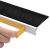 vidaXL Self-adhesive Door Brush Seals 2 pcs Silver 100 cm