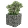 vidaXL Gabion Raised Bed Galvanised Steel 50x50x50 cm