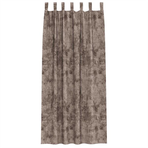 vidaXL Velvet Curtains 2 pcs Cappuccino 225 x 140 cm Velvet