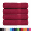 vidaXL Bath Towels "FROGN" 4 pcs Bordeaux 100x150 cm 360 gsm