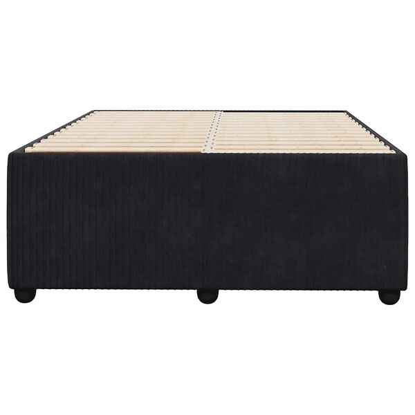 vidaXL Bed Frame without Mattress Black 120x200 cm Velvet