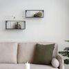 House Nordic 2 Piece Wall Shelf Zoe Steel Black
