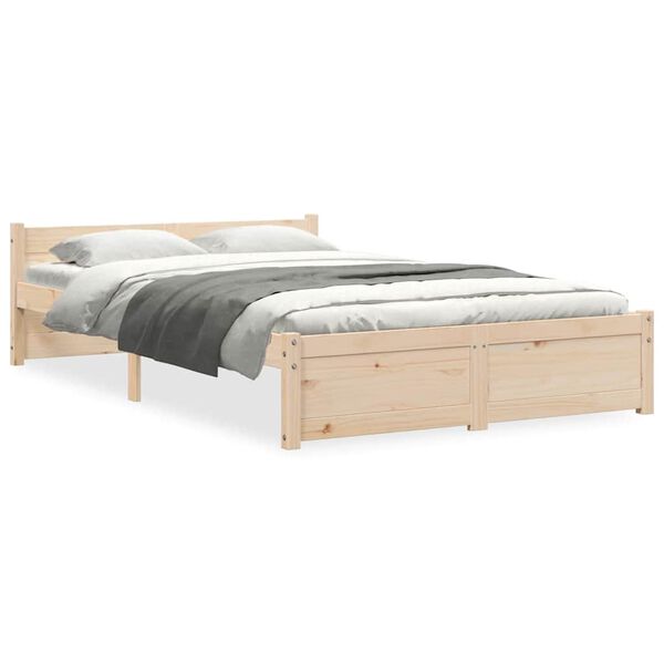 vidaXL Bed Frame without Mattress Solid Wood 120x190 cm Small Double Small Double