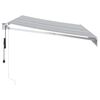 vidaXL Retractable Awning Anthracite and White 3.5x2.5 m Fabric&Aluminium