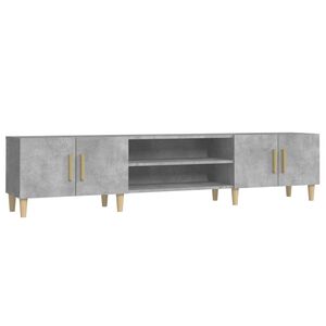 vidaXL TV Cabinet Concrete Grey 180x31.5x40 cm Engineered Wood
