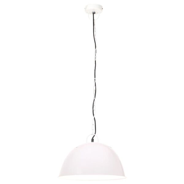 vidaXL Industrial Vintage Hanging Lamp 25 W White Round 41 cm E27