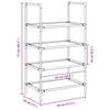 vidaXL Shoe Rack 4-Tier Black 44x28x77 cm Non-woven Fabric