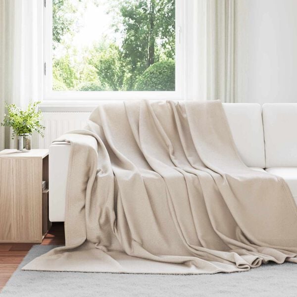 vidaXL Throw Blankets 24 pcs Beige 240 x 220 cm Fleece