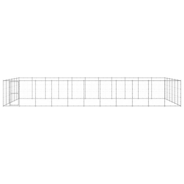 vidaXL Outdoor Dog Kennel Galvanised Steel 79.86 m²