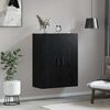 vidaXL Wall Mounted Cabinet Black oak 69.5 x 34 x 90 cm