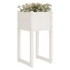 vidaXL Planters 2 pcs White 40x40x81 cm Solid Wood Pine