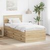 vidaXL Daybed Manual Sonoma Oak and Black 90 x 200 cm Engineered Wood