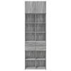 vidaXL Storage Cabinet Grey Sonoma 70x42.5x225 cm Engineered Wood