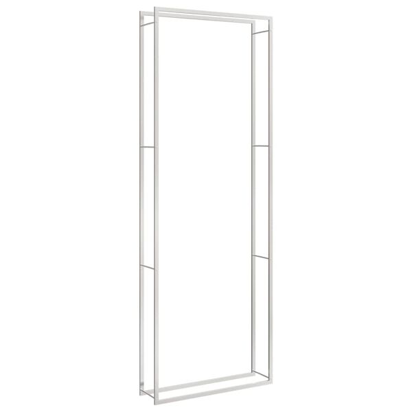 vidaXL Firewood Rack 110x28x312 cm Stainless Steel