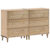vidaXL Side Cabinets 2 pcs 60x33x75 cm Solid Wood Mango