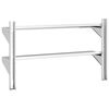vidaXL 2-Tier Wall Shelf 100x23.5x60 cm Silver Stainless Steel