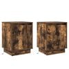 vidaXL Bedside Cabinet 2 pcs Smoked Oak 39 x 34.5 x 50 cm