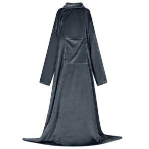 vidaXL Blanket Hoodie Navy Blue Flannel