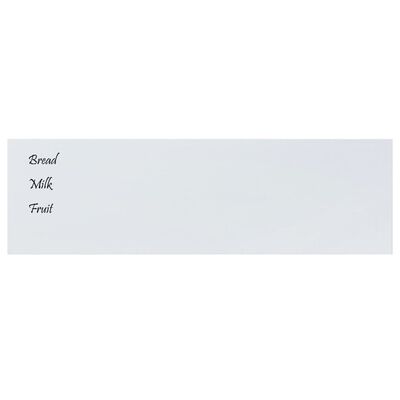 vidaXL Wall-mounted Magnetic Board White 100x30 cm Tempered Glass