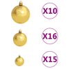 vidaXL Artificial Pre-lit Christmas Tree with Ball Set White 210 cm