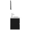 vidaXL Bathroom Furniture Set Black Engineered Wood