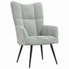 vidaXL Relaxing Chair Light Grey Velvet