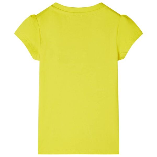 Kids' T-shirt with Cap Sleeves Bright Yellow 116