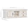 vidaXL TV Cabinet White 120x30x40 cm Solid Mango Wood