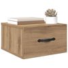 vidaXL Bedside Cabinet with Drawer 2 pcs Artisan oak 35 x 35 x 20 cm