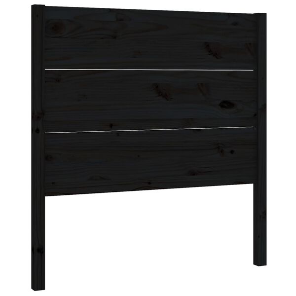 vidaXL Headboard Black 96x4x100 cm Solid Wood Pine
