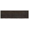 vidaXL Wall Shelf Dark Brown 180x50x(2-6) cm Treated Solid Wood Oak