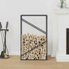 vidaXL Firewood Rack Anthracite 60x25x100 cm Cold-rolled steel