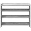 vidaXL Shoe Rack Grey Sonoma 80x25x62 cm Engineered Wood