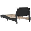 vidaXL Bed Frame without Mattress "Zadar" Black 90x190 cm Single Faux Leather