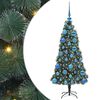 vidaXL Artificial Pre-lit Christmas Tree with Ball Set Green 120 cm