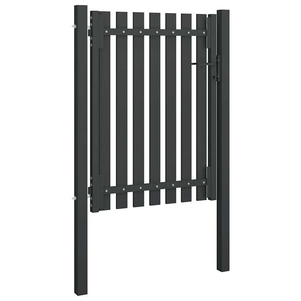 vidaXL Garden Fence Gate Steel 100x125 cm Anthracite