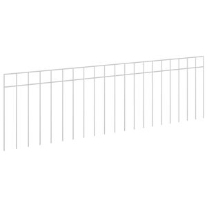 vidaXL Garden Fence Panel 12 pcs 100 x 30 cm Galvanised Steel Silver